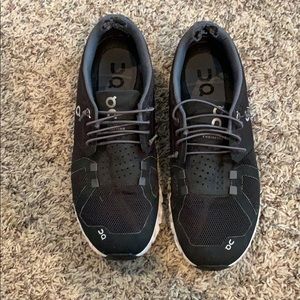 On cloud tennis shoes- black